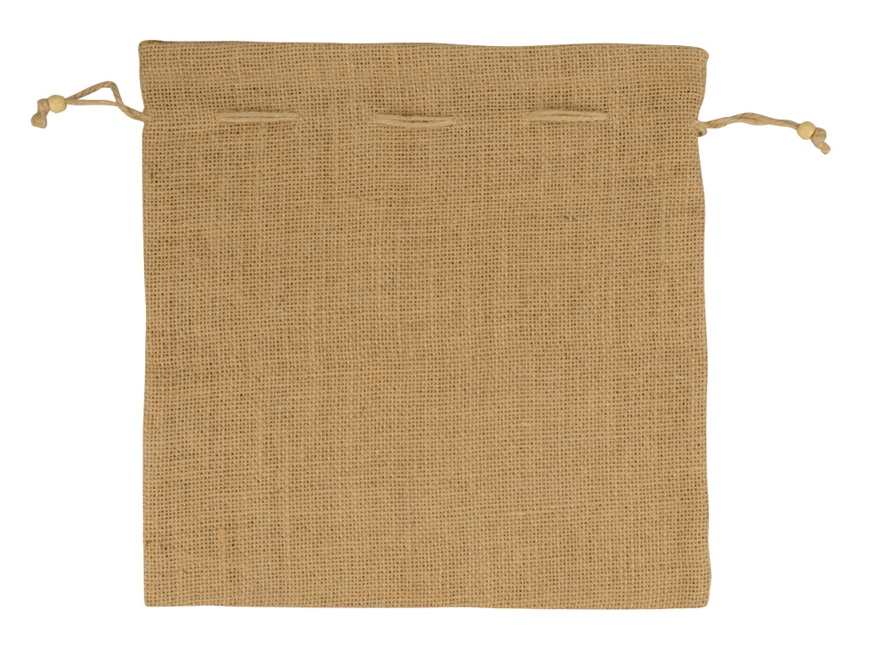 Мешочек подарочный, джут, большой, натуральный-1