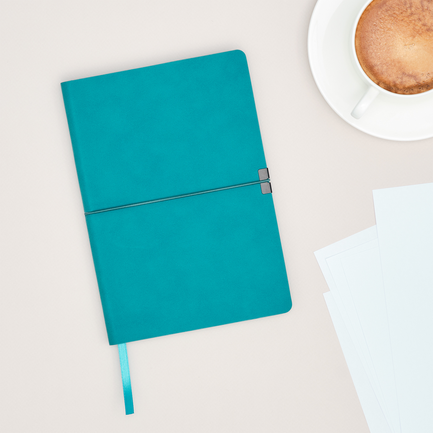Ежедневник Ин Велюр (In Velour) недатированный, бирюзовый-13