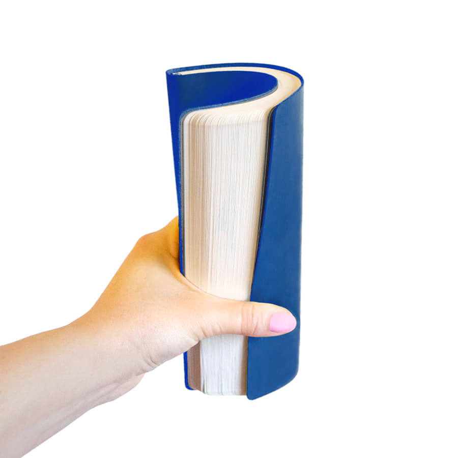 Бизнес-блокнот FUNKY А5, синий, серый форзац, мягкая обложка, в линейку , синий, серый-5