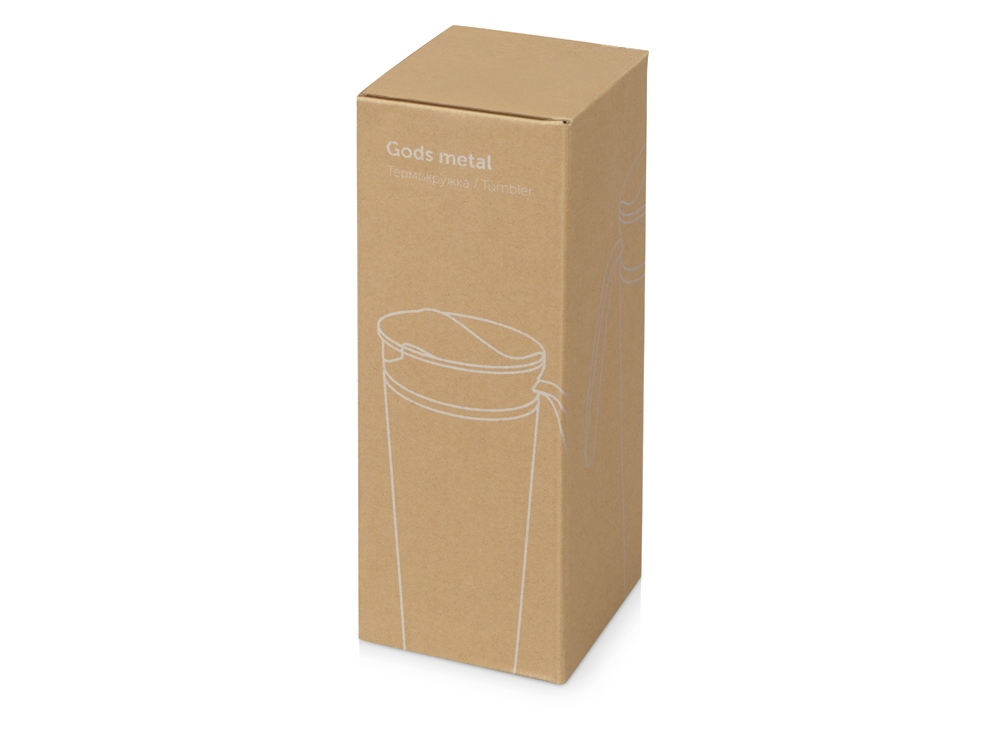 Термокружка Годс металл 470мл, оранжевый-4