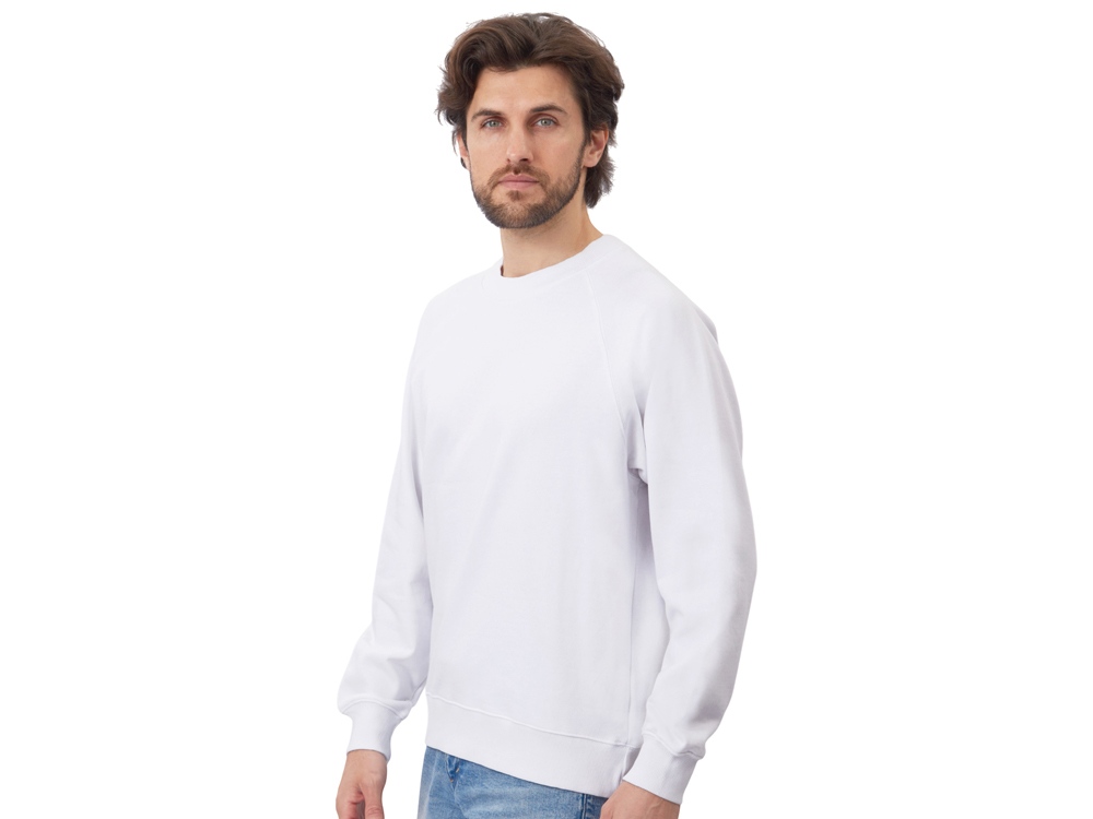 Свитшот оверсайз с рукавом реглан Belgrade, унисекс, белый-5