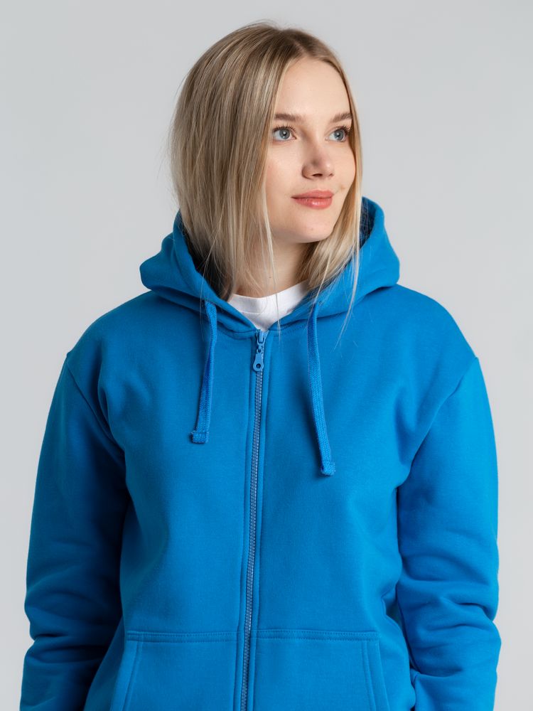 Толстовка на молнии с капюшоном Siverga Heavy 2.0, бирюзовая-6