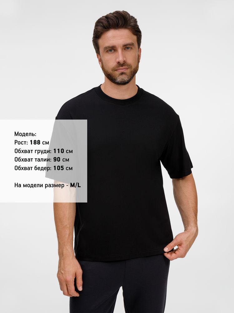 Футболка оверсайз унисекс Lavinia, черная-4