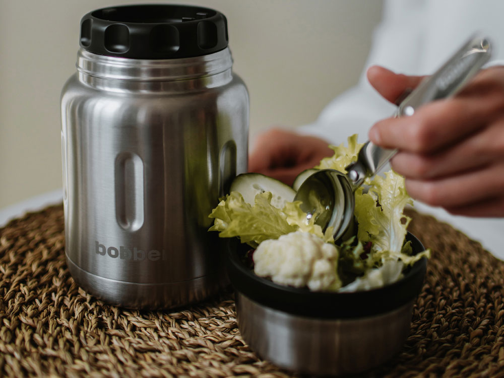 Термос для еды, вакуумный, бытовой, тм bobber. Объем 0.7 литра. Артикул Jerrycan-700 Matte-7