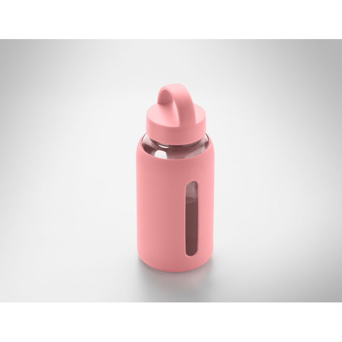 Бутылка стеклянная, детский розовый-4