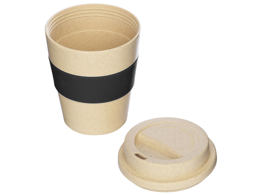 Стакан из пшеничной соломы Madrid 350 мл, черный-1