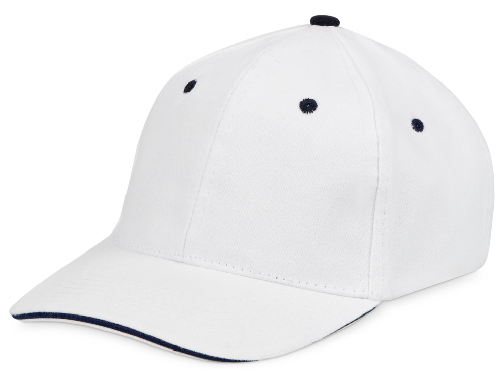 Бейсболка New Castle 6-ти панельная, белый/темно-синий-3