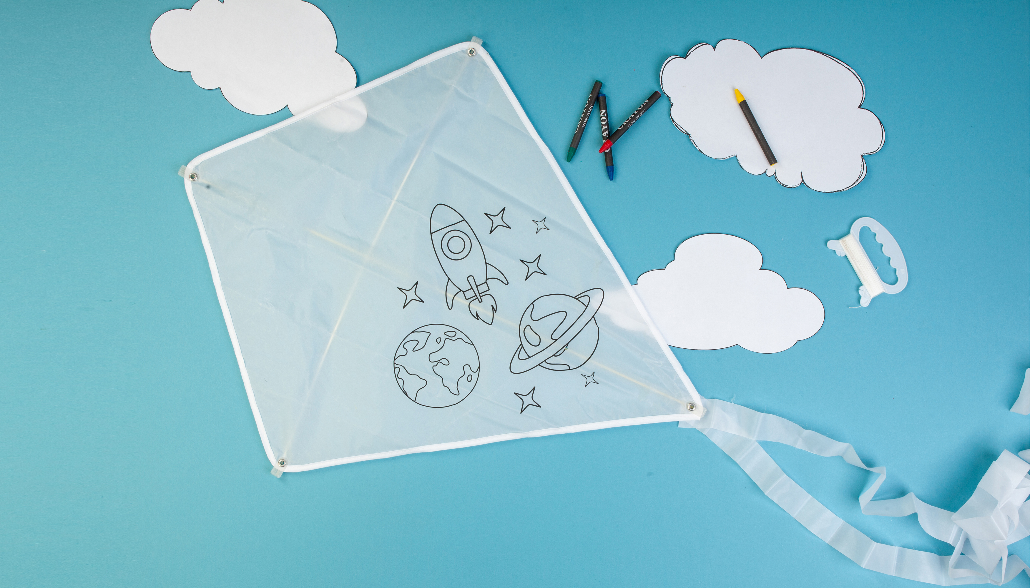 Воздушный змей-раскраска "Rainbow"-1