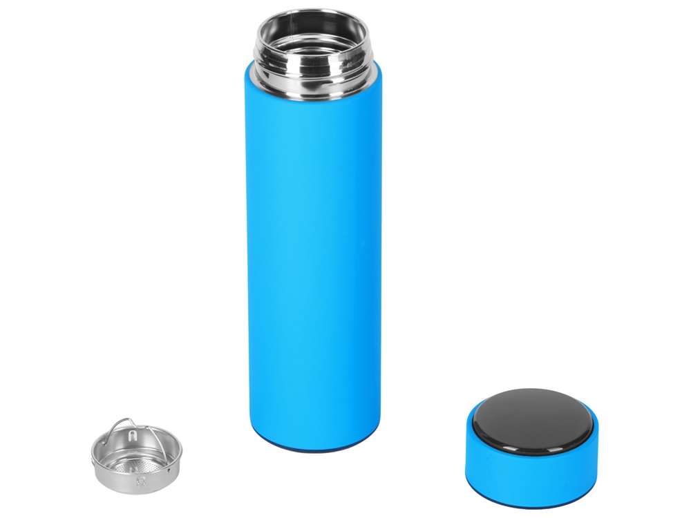 Вакуумный термос Module X с индикатором температуры, 500 мл, тубус, голубой 3538C-7