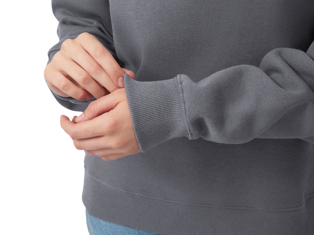 Свитшот оверсайз Paris, унисекс, темно-серый-7