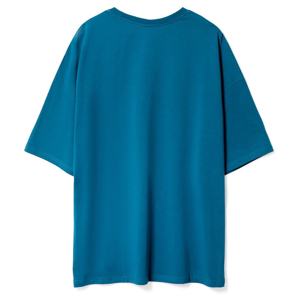 Футболка унисекс оверсайз Crosstown, бирюзовая (морская волна)-2