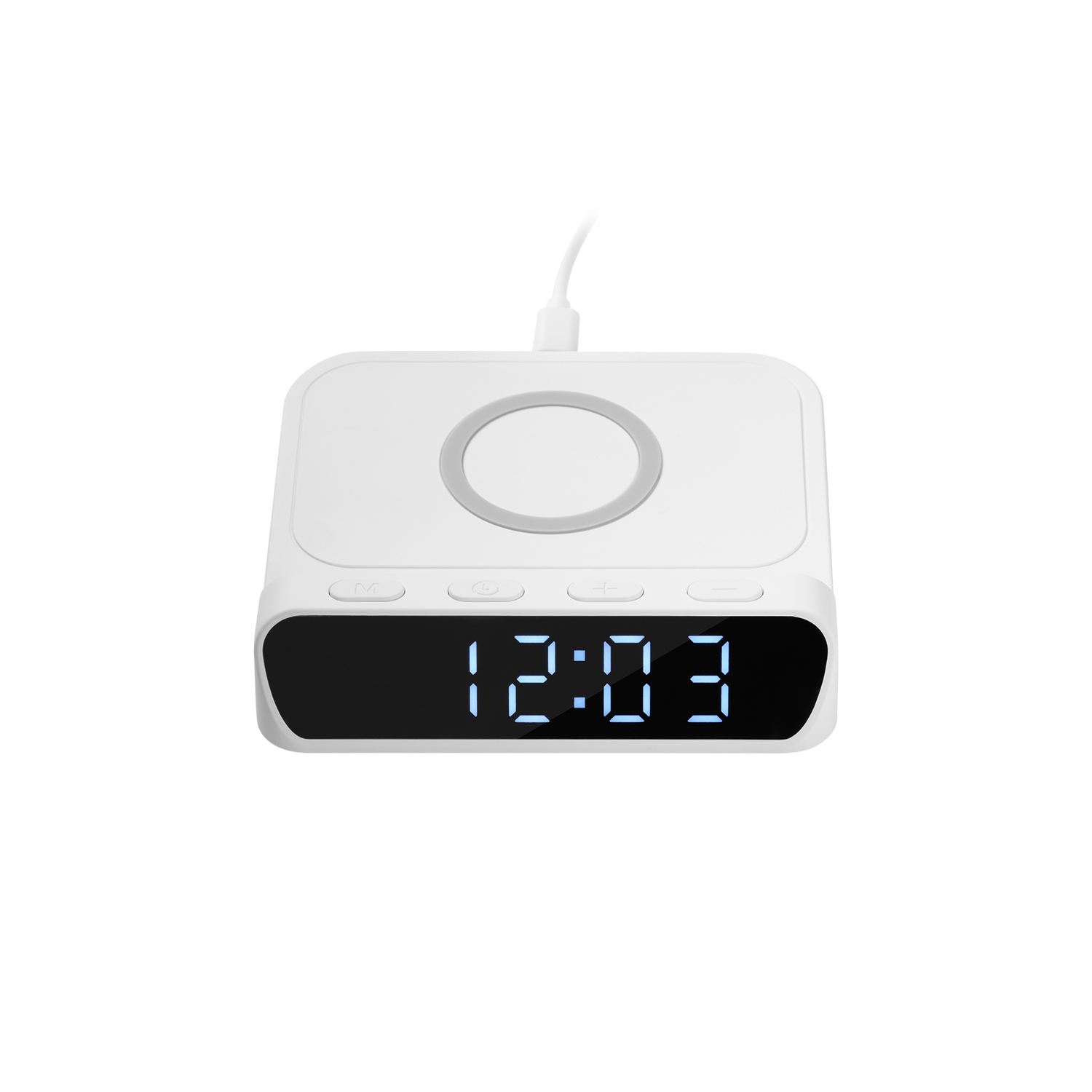 Зарядная станция с часами 15W Rigel, белая-4