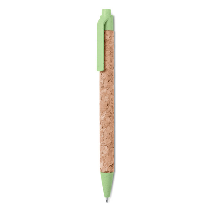 Ручка шариковая пробковая, зеленый-2
