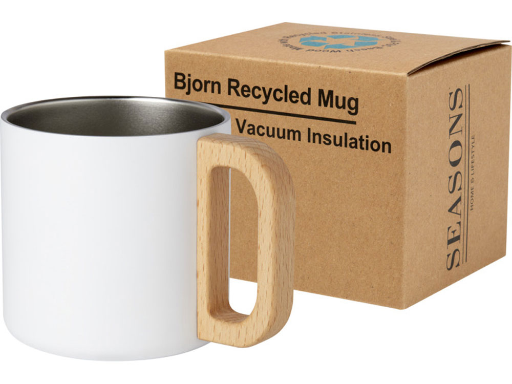 Кружка Bjorn объемом 360 мл с медной вакуумной изоляцией, белый-3