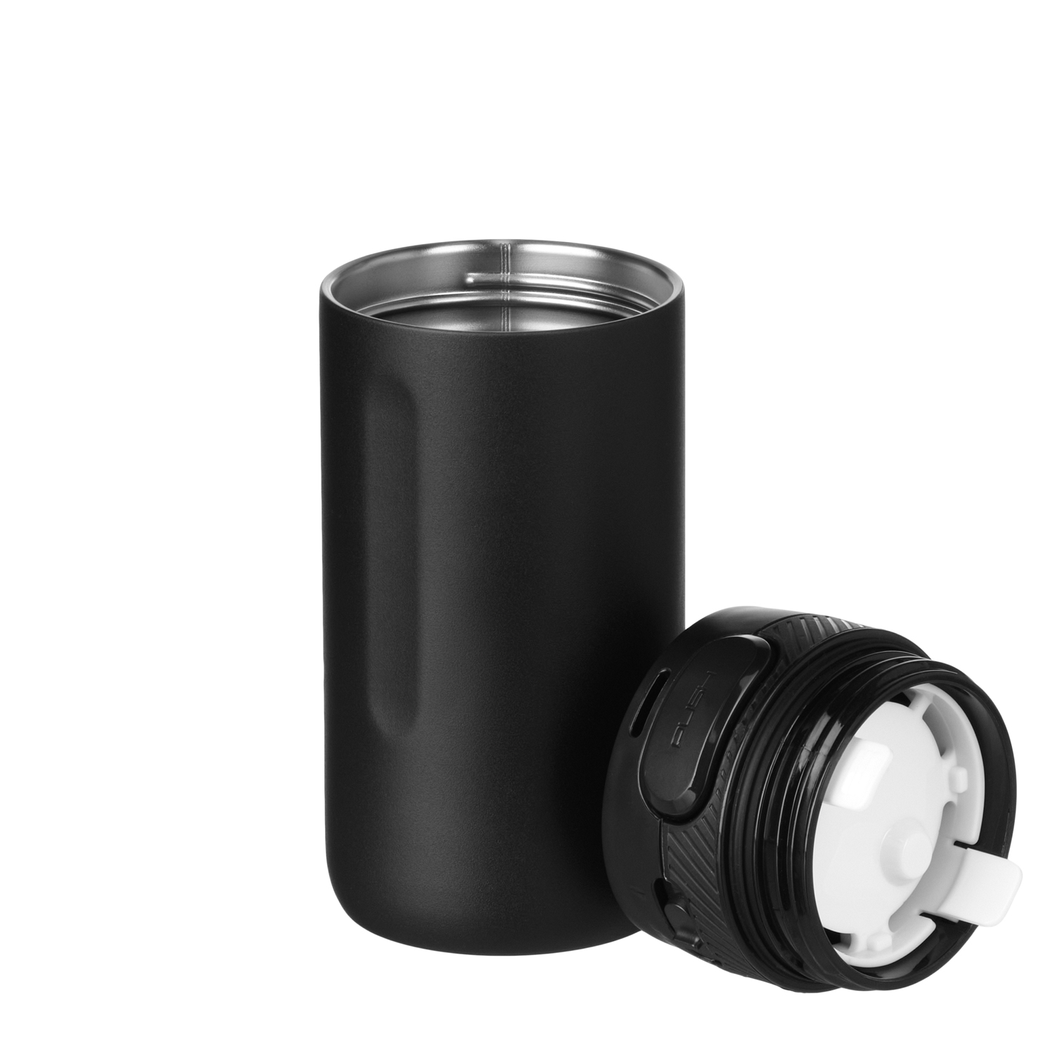 Термокружка вакуумная Toledo, черная глянцевая-5