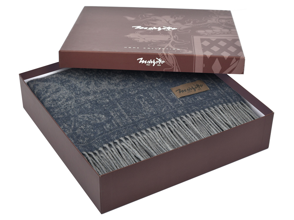 Плед MARZOTTO MAGNOLIA 4000, темно-синий-2