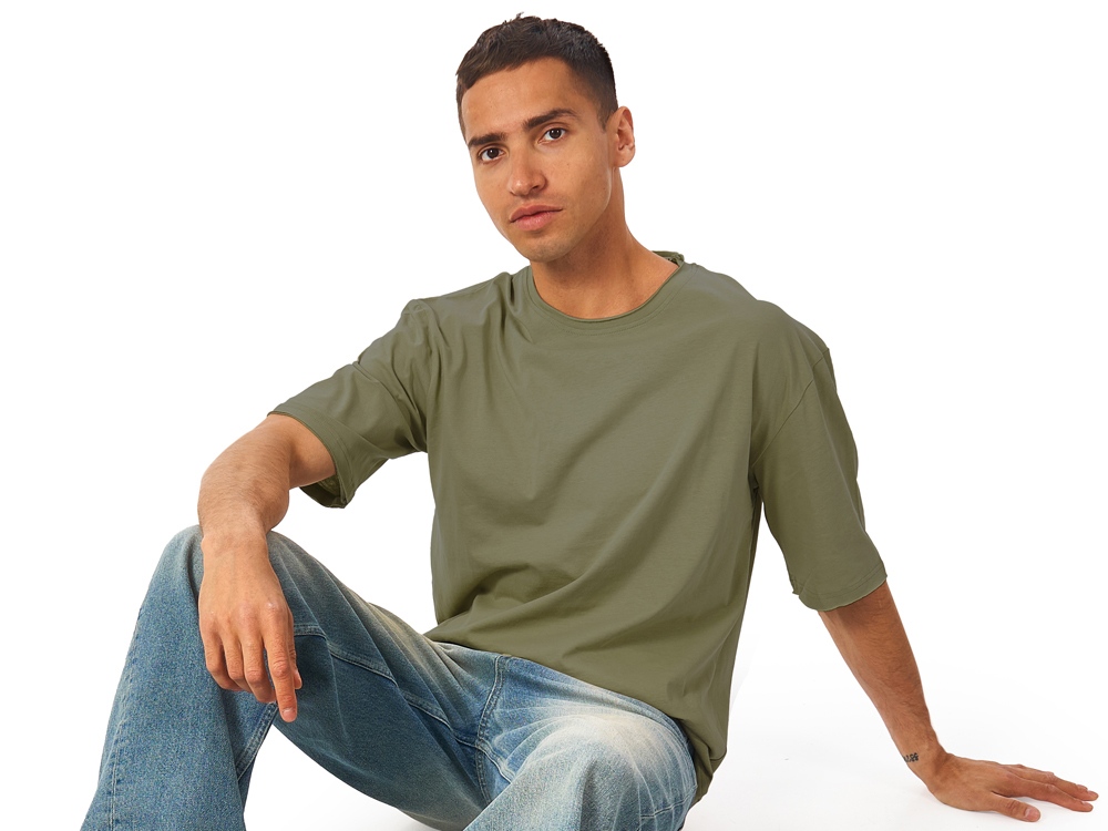 Футболка оверсайз Liyon унисекс, хаки-3