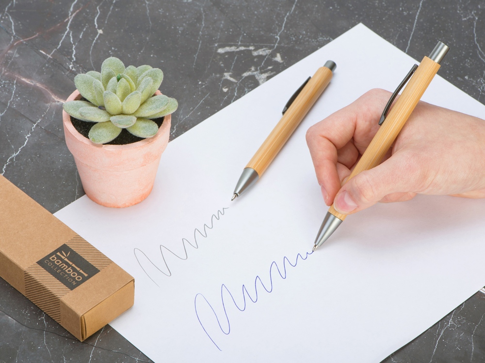 Набор ручка и механический карандаш Tender bamboo, натуральный-6