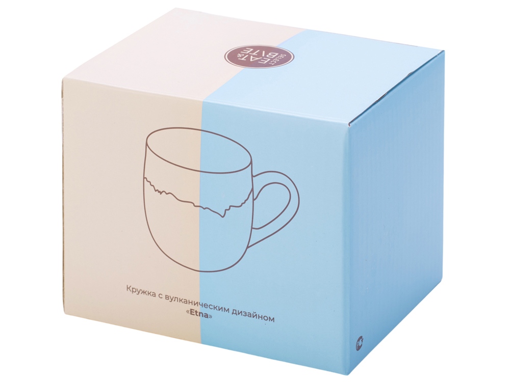 Кружка с вулканическим эффектом по краю Etna, 440 мл, персик-3