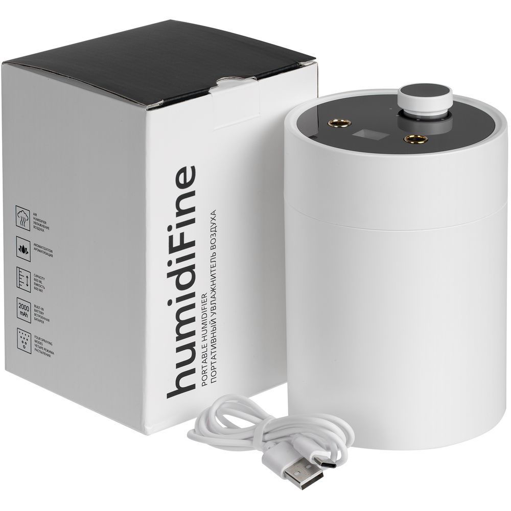 Переносной увлажнитель-ароматизатор humidiFine, белый-8