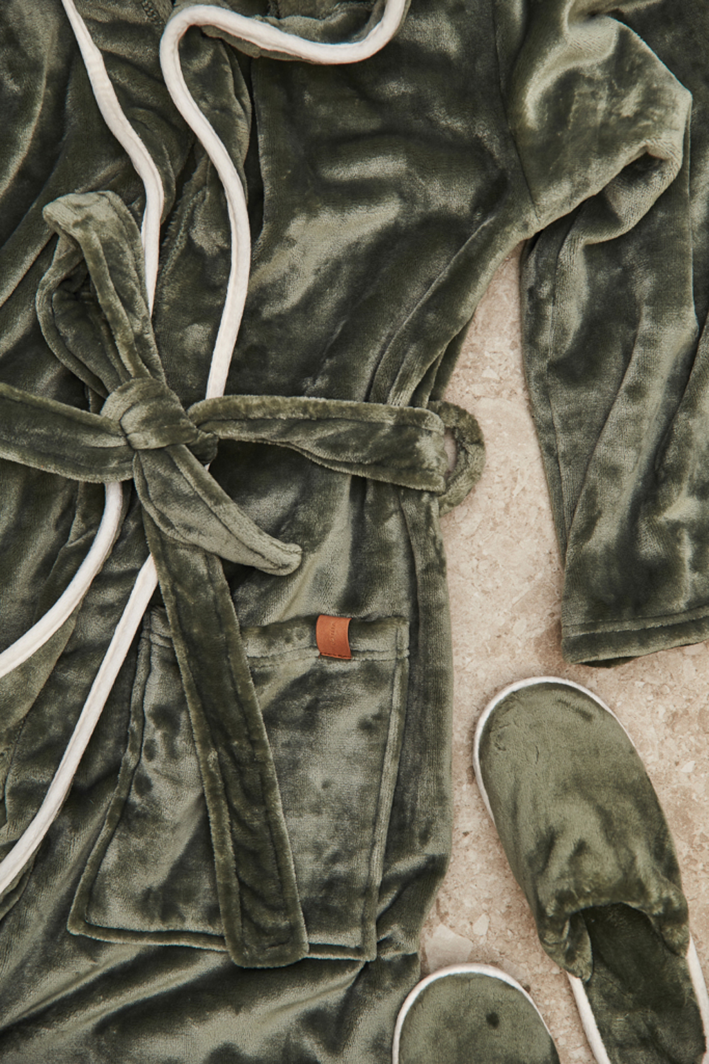 Банный халат VINGA Louis из rPET GRS, S-M, унисекс, 350 г/м²-3