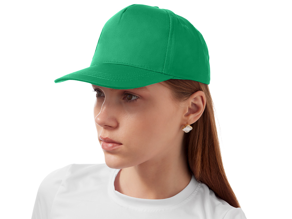Бейсболка Мемфис 230 5-панельная, зеленая-2