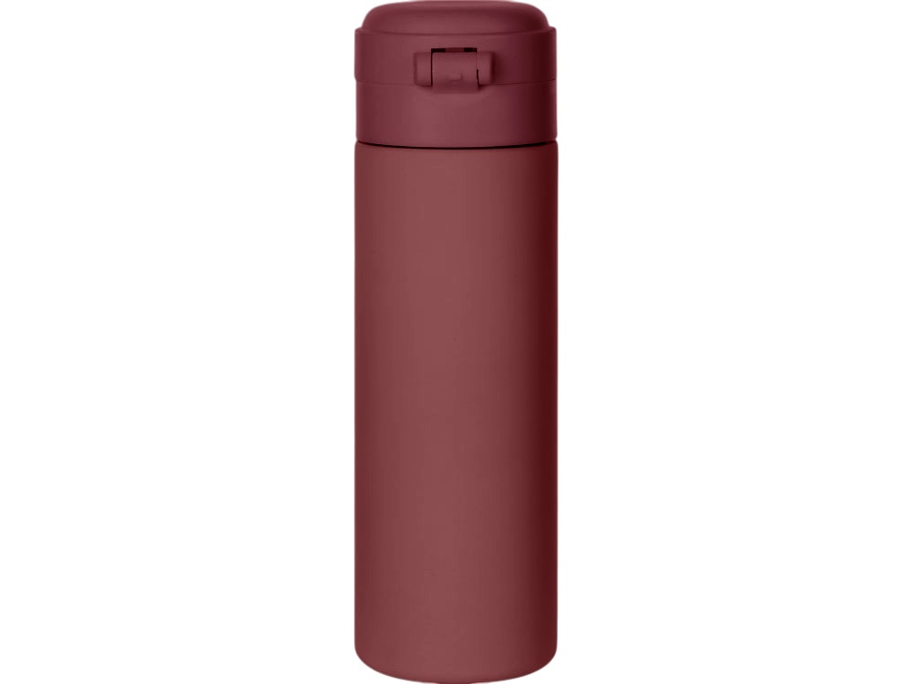 Вакуумная термокружка Waterline c кнопкой Guard, 400 мл, тубус, бургунди-3