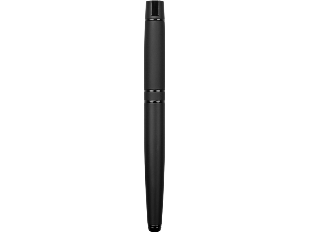 Ручка металлическая роллер Uma VIP R GUM soft-touch с зеркальной гравировкой, черный-6