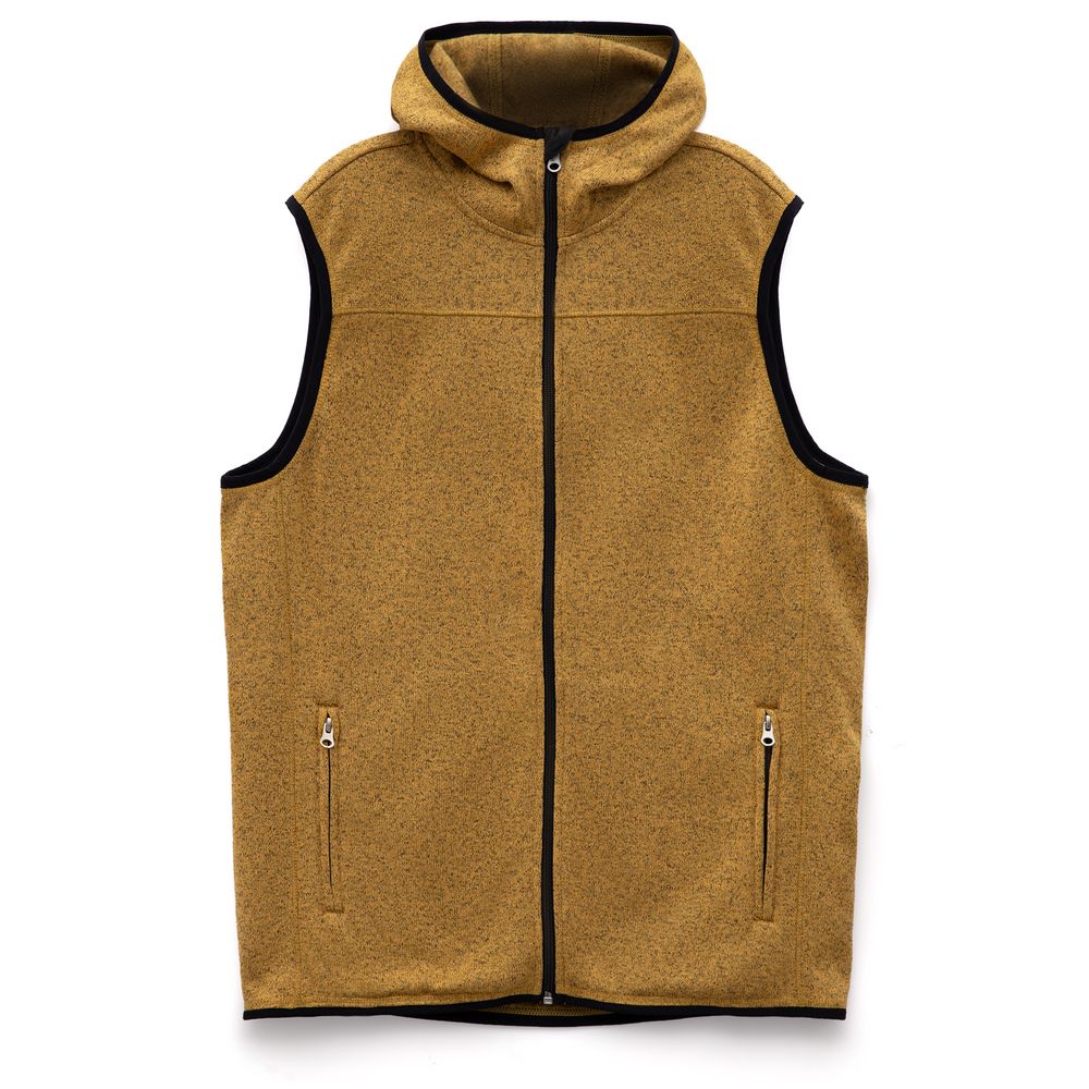 Жилет с капюшоном унисекс Gotland, горчичный-1