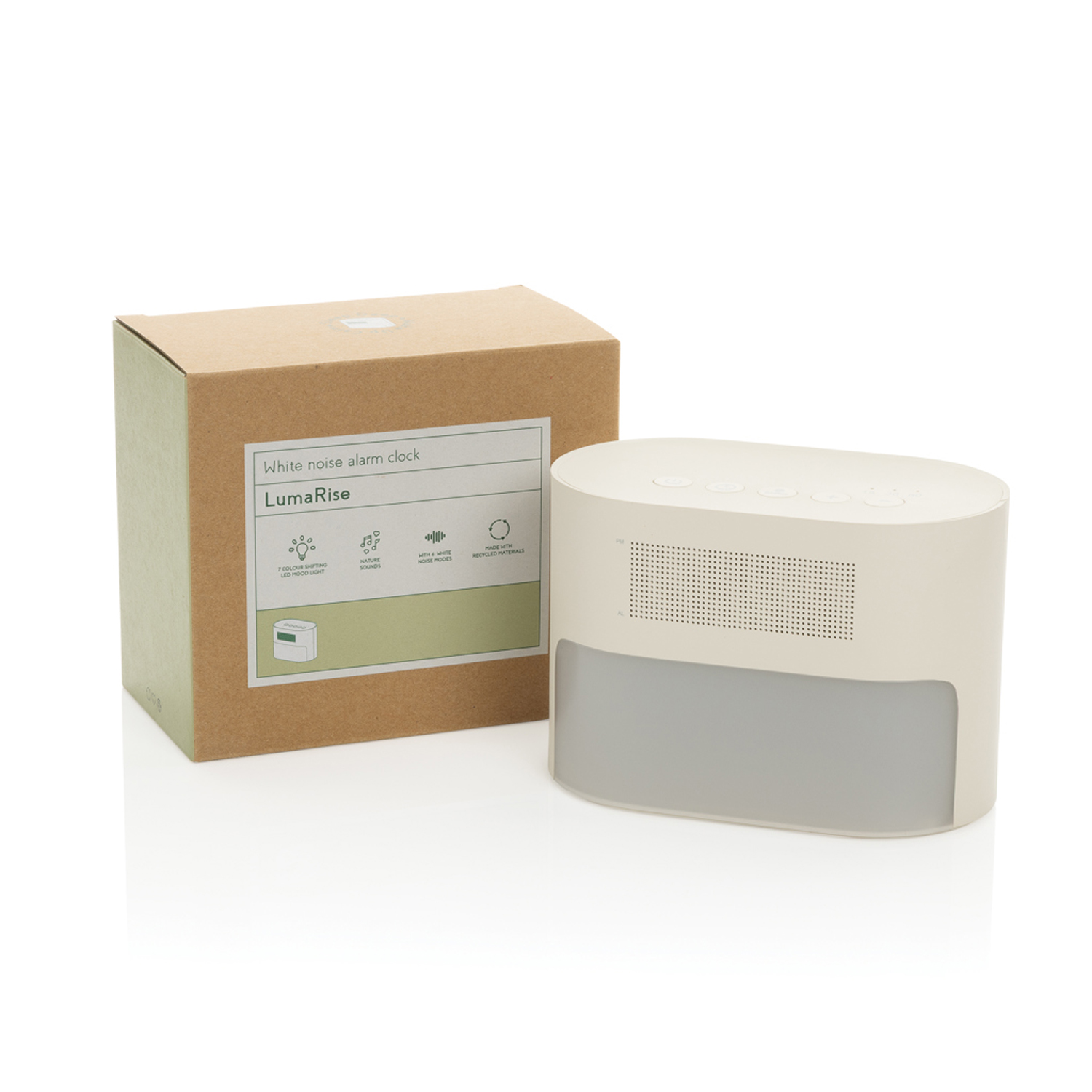 Световой будильник LumaRise из переработанного пластика RCS-2