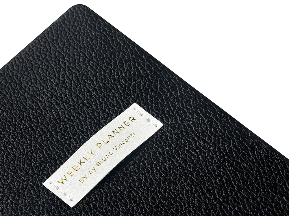 Еженедельник недатированный А6 Black с нашивкой, черный-2