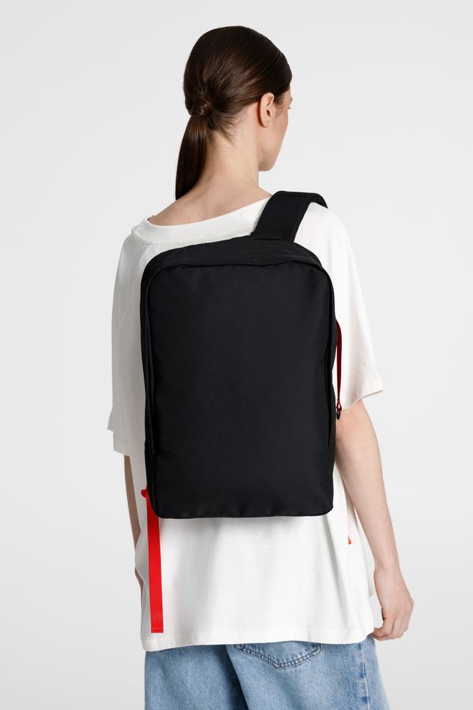 Рюкзак B2, черный с красными стропами-3