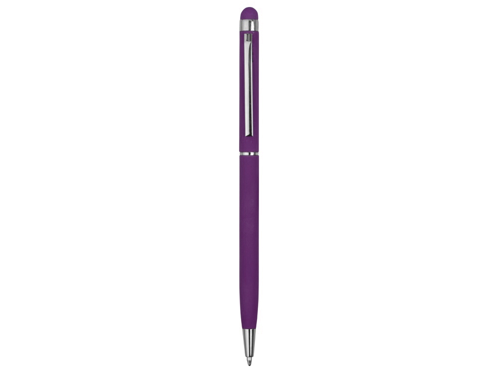 Ручка-стилус шариковая Jucy Soft с покрытием soft touch, фиолетовый-1
