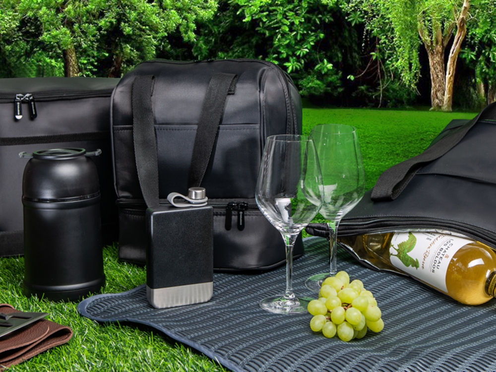 Сумка-холодильник Cool с 2-мя изолированными отделениями, темно-серый-9