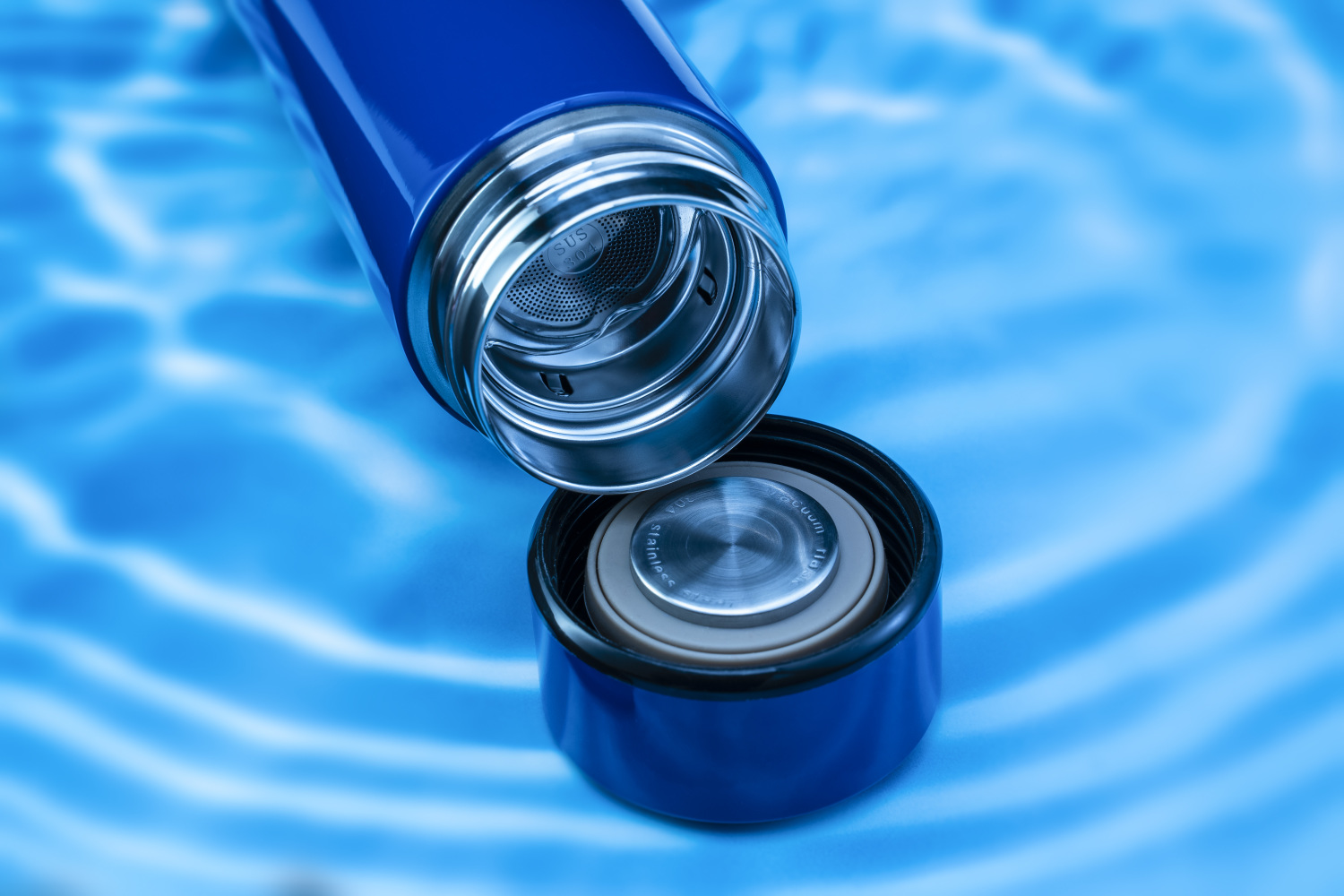 Термос Reactor с датчиком температуры (синий)-5