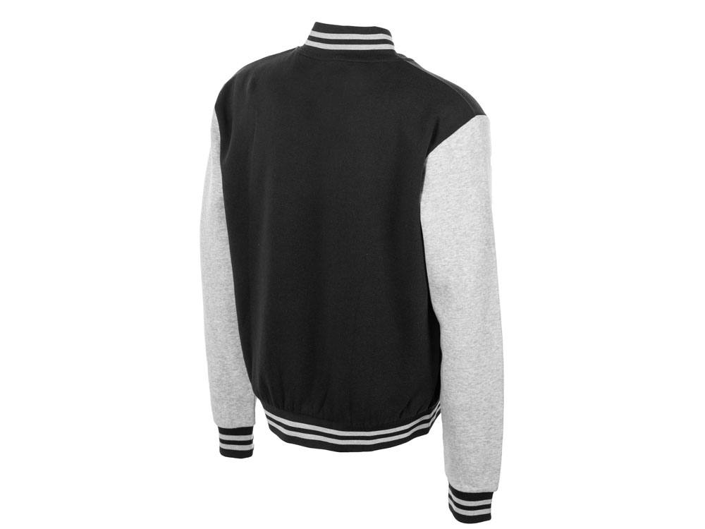 Бомбер Oxford, черный/серый меланж, унисекс-7