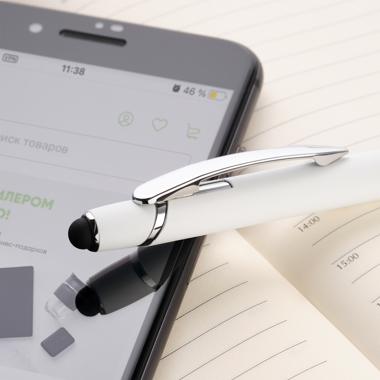 Шариковая ручка Комет Нео (Comet NEO), белая-4