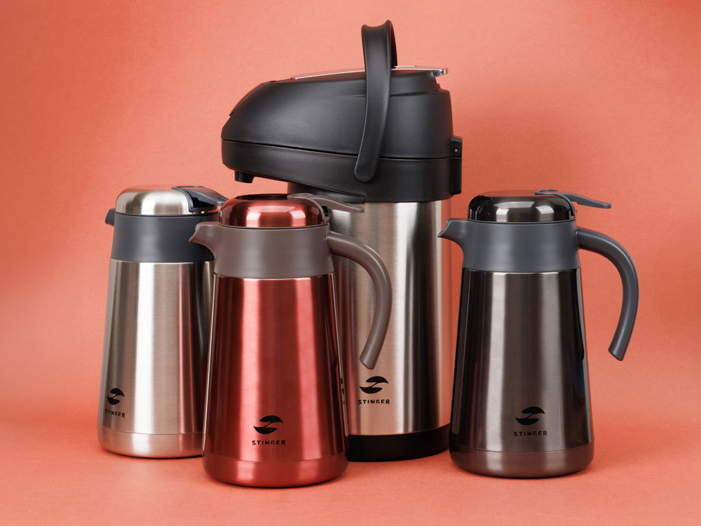 Термокофейник Stinger, 1,6 л, нержавеющая сталь, серебристый, 18 x 13,6 x 25,9 см-7