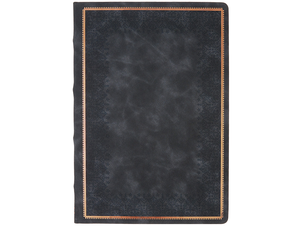 Ежедневник недатированный А4 Royal, черный с бронзовым срезом-1