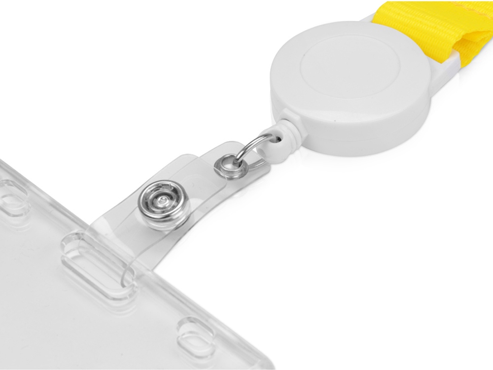 Ланьярд с ретрактором, желтый-2