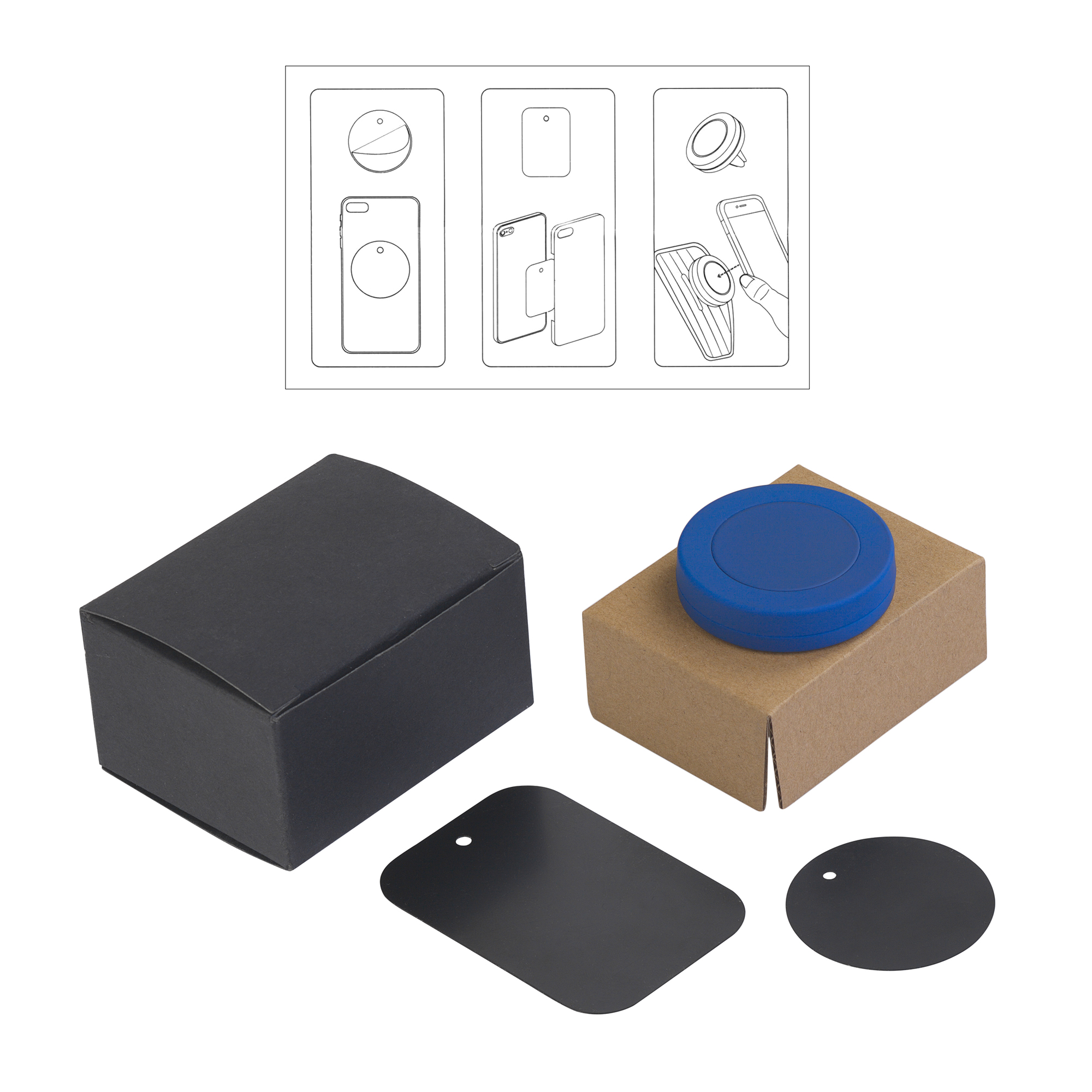 Автомобильный держатель для телефона "Allo", покрытие soft touch-3