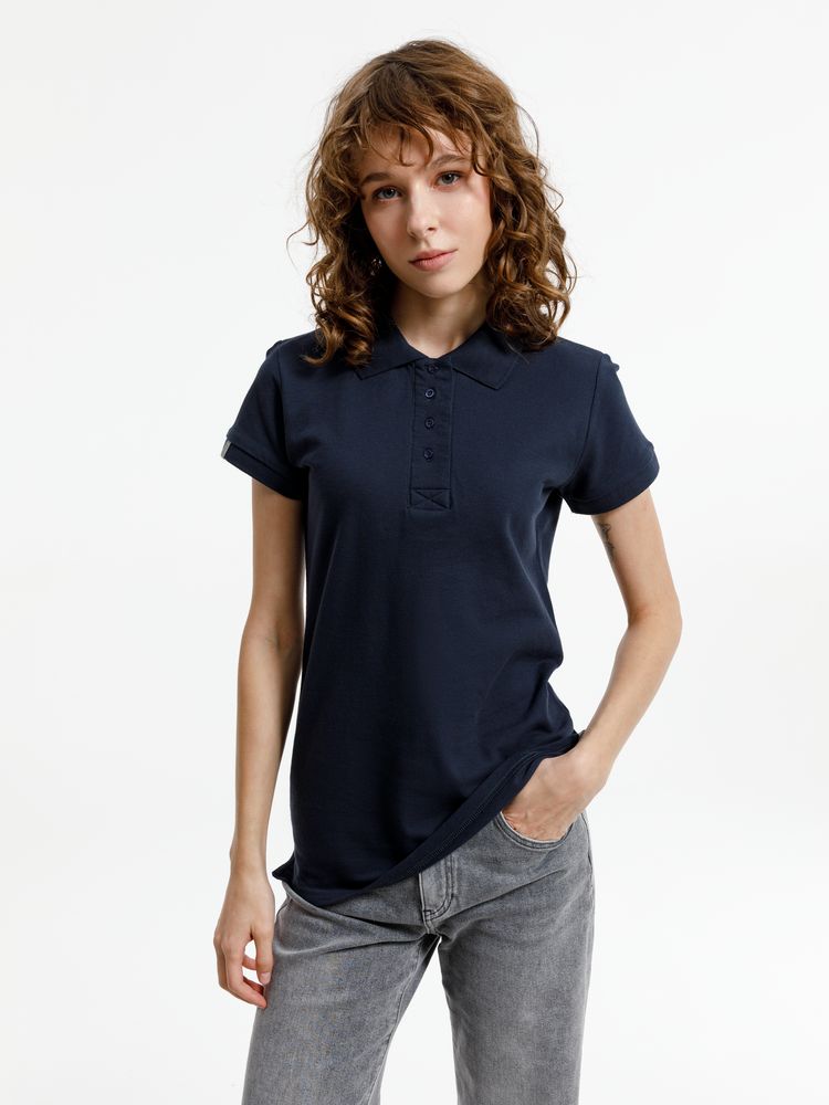 Рубашка поло женская Virma Premium Lady, темно-синяя-4