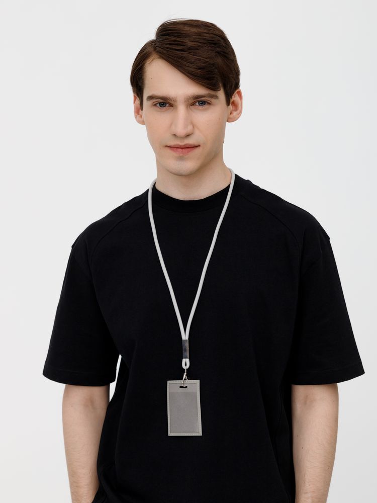 Шнурок для бейджа Tube Metal, серый-2