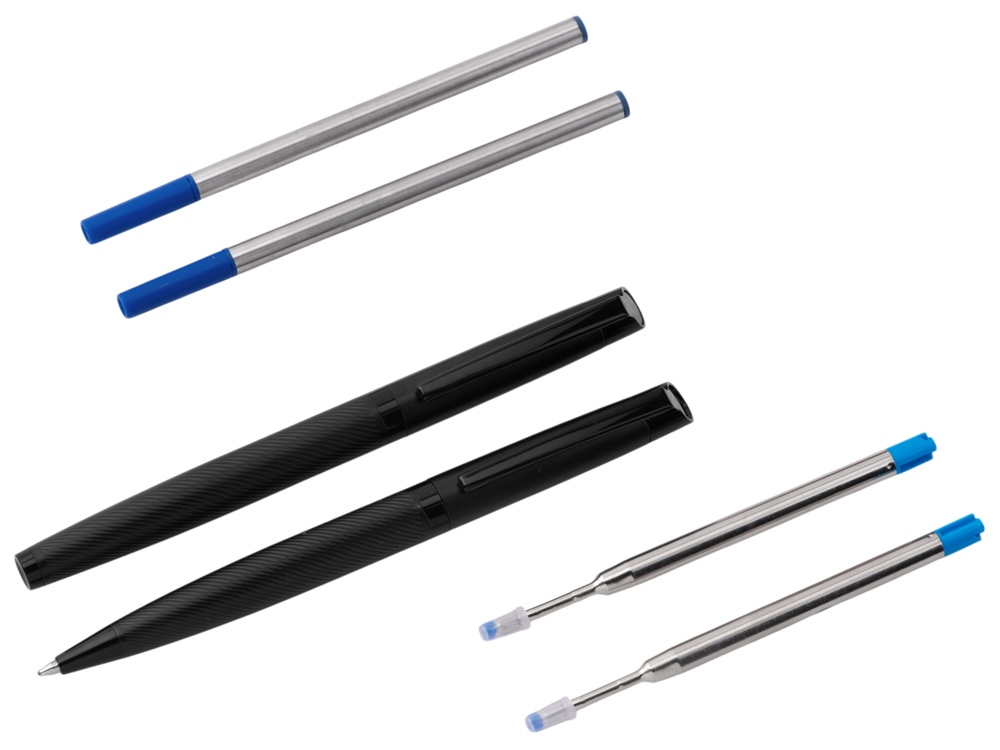 Подарочный набор ручек Dumas: ручка шариковая и роллер, 4 стержня (2 шариковых, 2 роллера), футляр-3