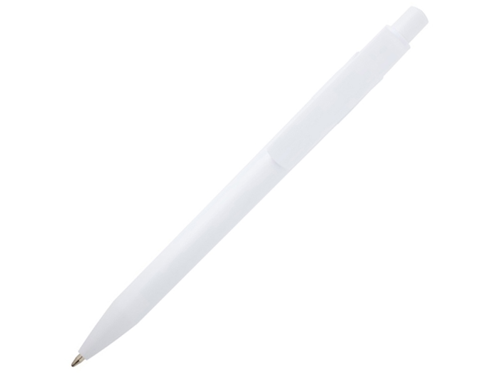 Unica шариковая ручка из переработанной пластмассы - Белый (синие чернила)-0