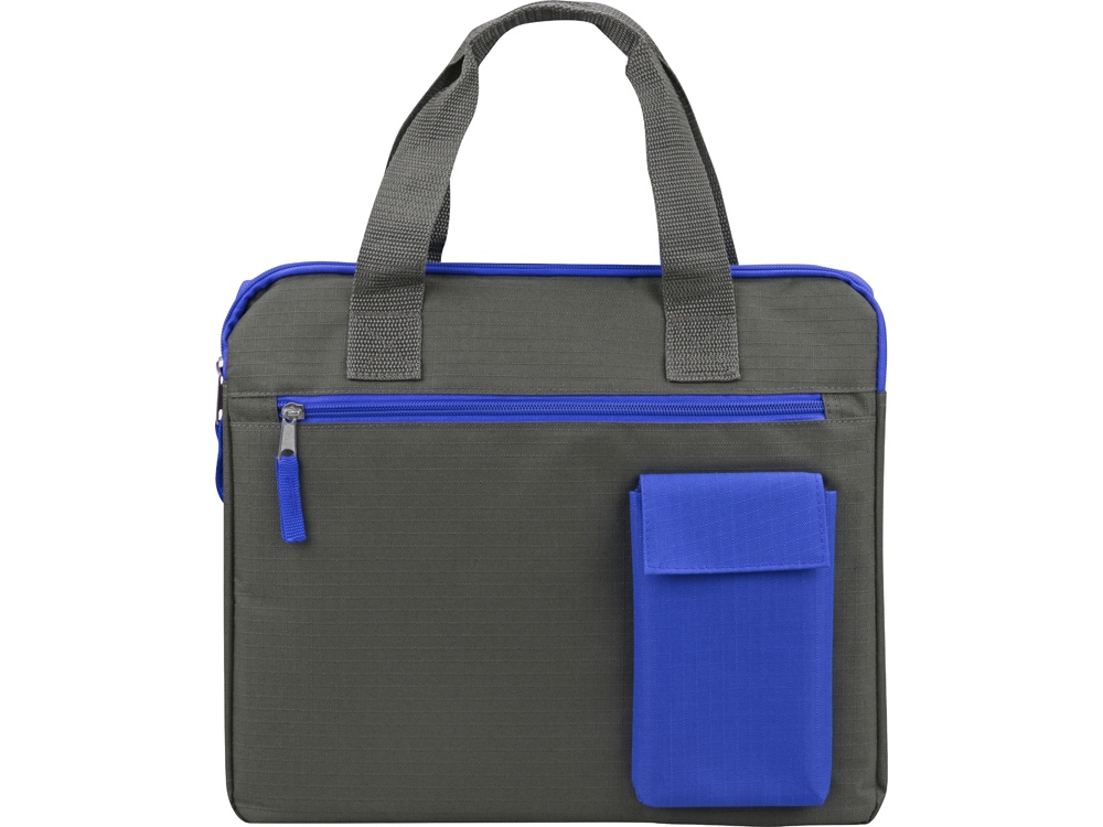 Конференц сумка Session, серый/синий-2