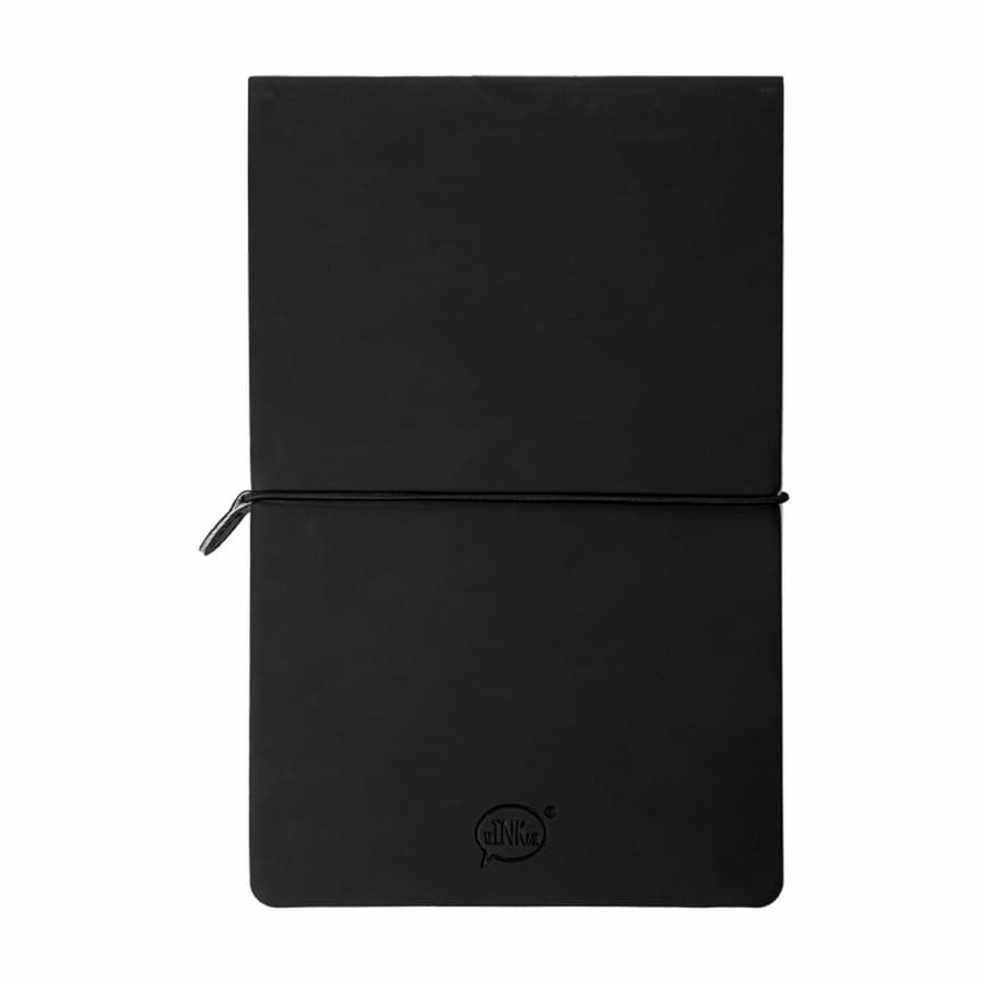 Бизнес-блокнот "Combi", 130*210 мм, бело-черный, кремовый форзац, гибкая обложка, в клетку/нелин, белый, черный-2