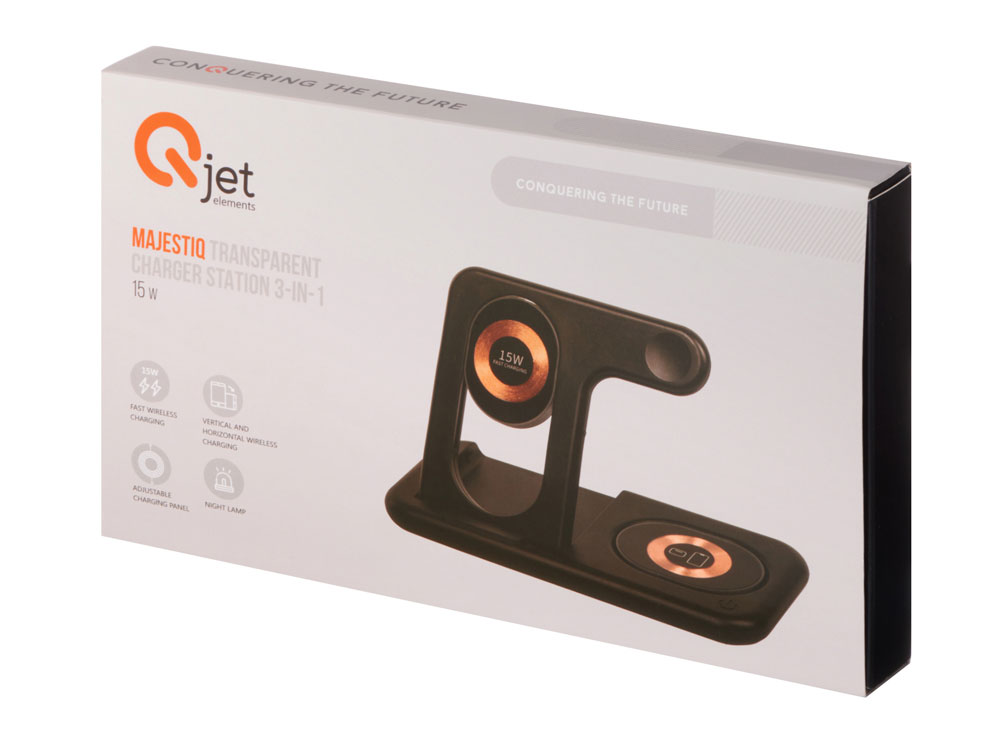 Беспроводная зарядная станция 3-в-1 MajestIQ, 15 Вт-13