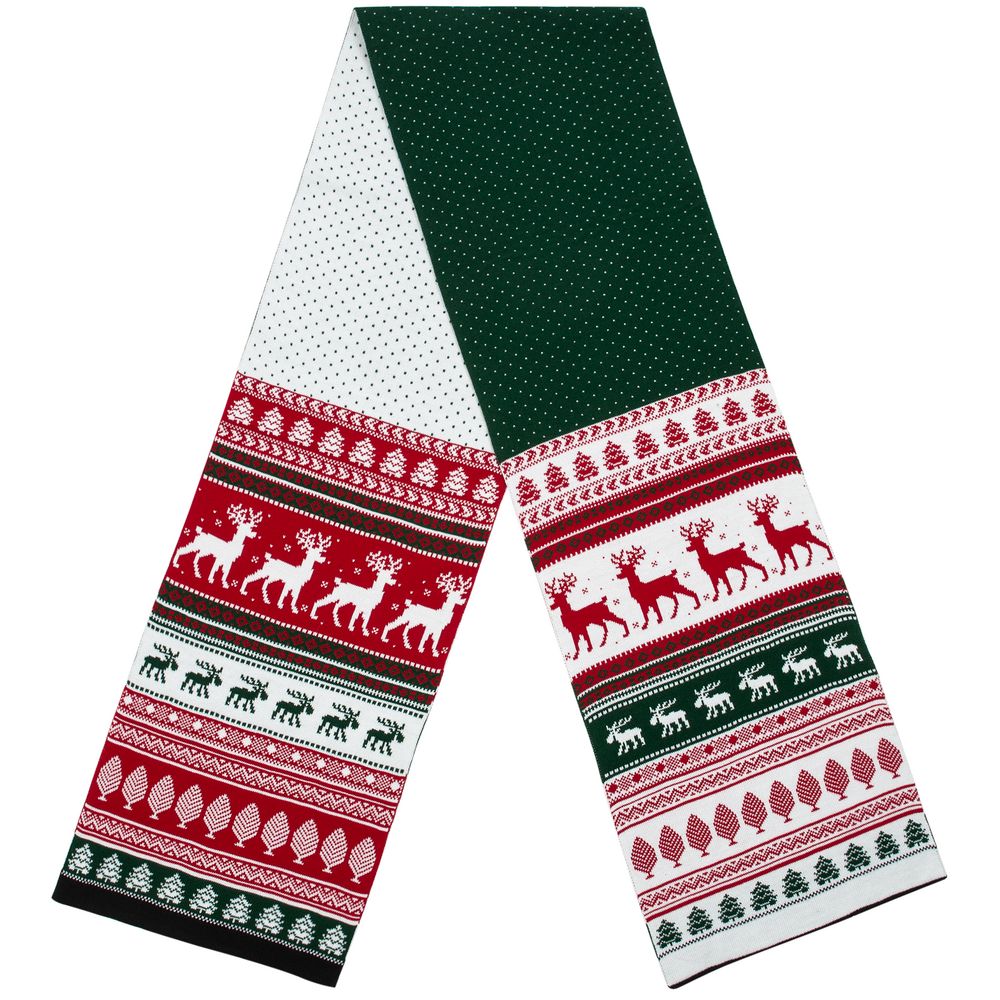 Шарф Mirakler, красный с зеленым-2