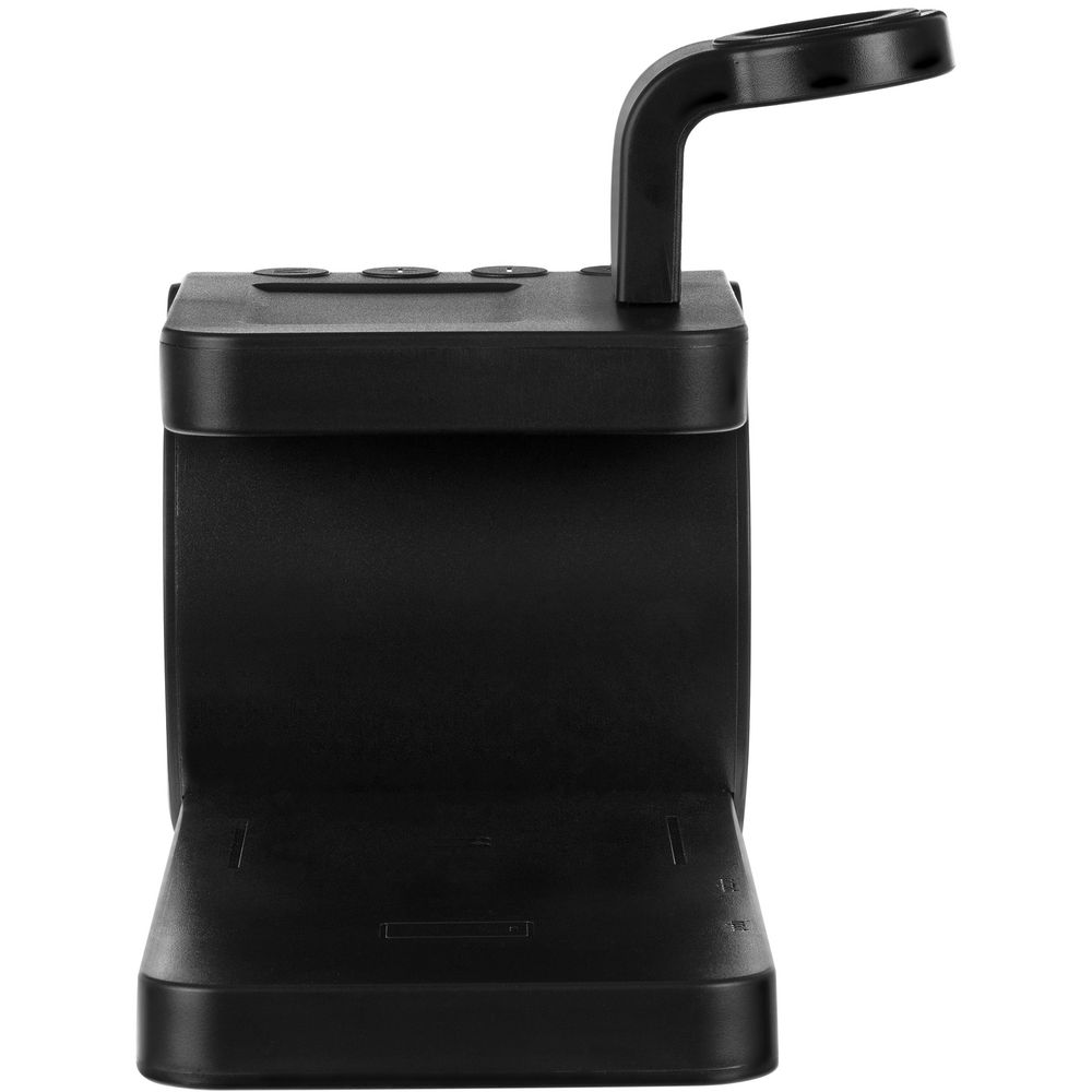 Станция беспроводной зарядки с часами fullStack, черная-2